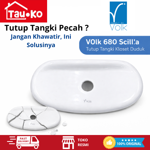 Volk Scilla 680 Tank Trim Tutup Tangki Kloset Closet Wc Duduk Putih