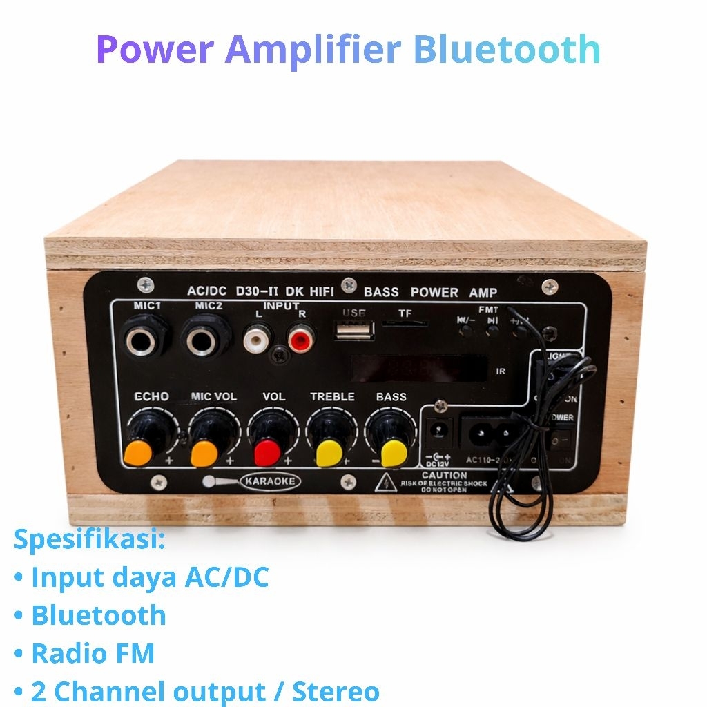 Set Box Power Amplifier AC/DC D30-II bluetooth
