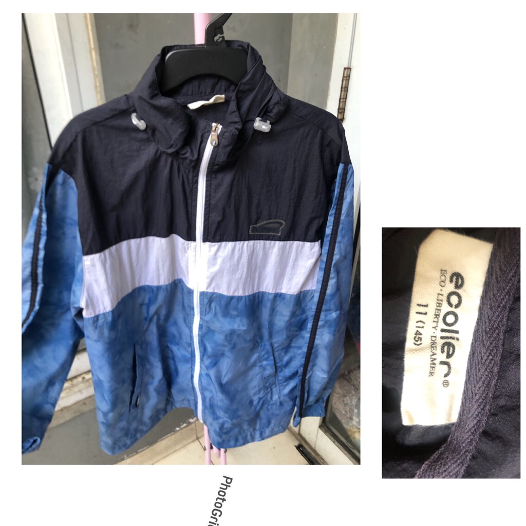 running jaket hoodie anak ecolier