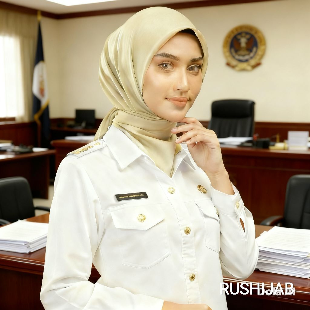 JILBAB KHAKI MUDA PNS HIJAB SEGIEMPAT VOAL PREMIUM KERUDUNG DINAS ASN WARNA KHAKI BY DANDELION