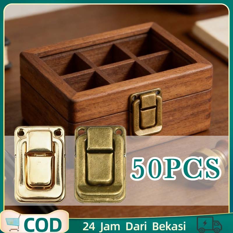 50pcs/1set Kunci Box Kunci Kotak Box Pengait Kotak Kayu Pengunci Box