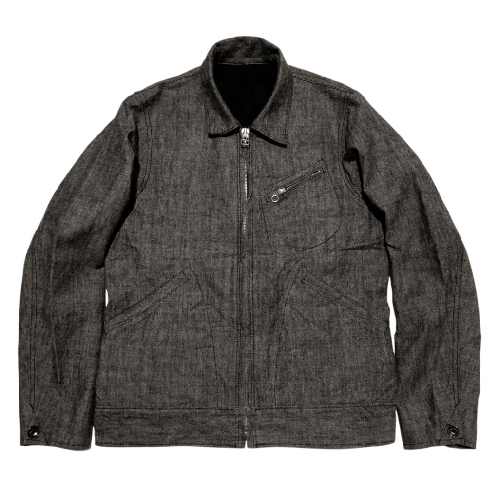 KLAUSE Vintage Denim Canvas Casual Work Jacket Made Made In JAPAN