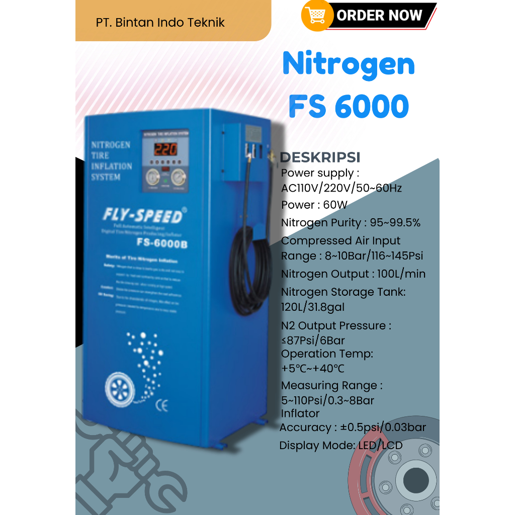 Generator Nitrogen Fly Speed 6000 Nitrogen FS-6000