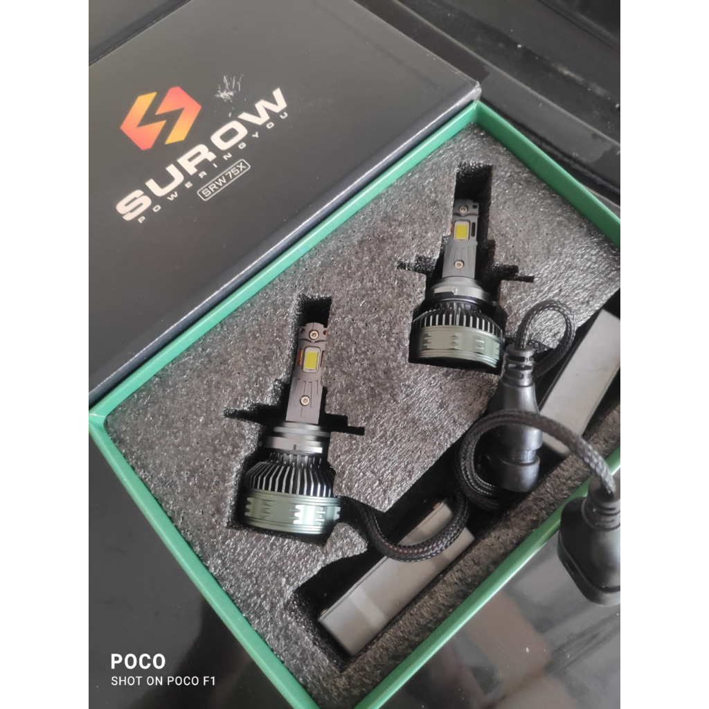 Lampu Led Mobil Surow SRW75X Warna Putih 6500K Normal