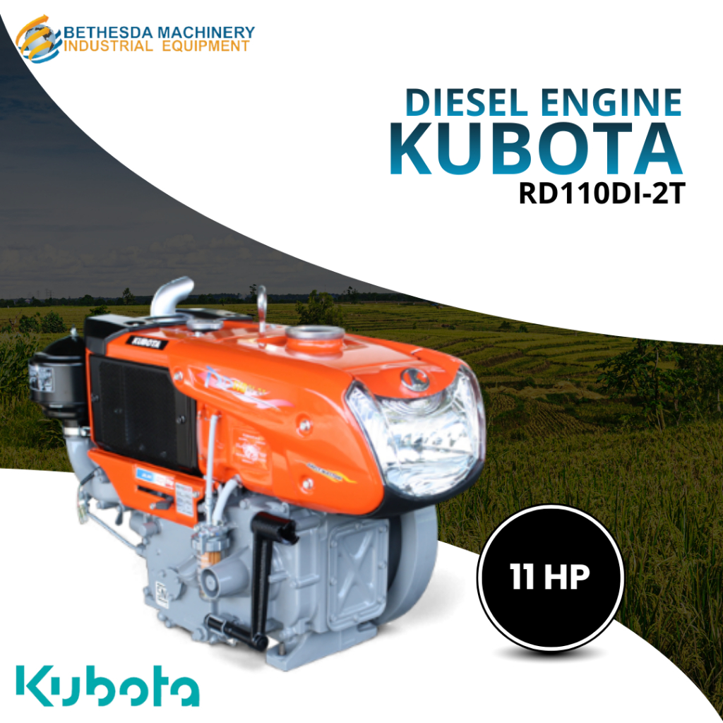 Mesin Penggerak Solar 11 PK Radiator Lampu 11 HP - RD 110 DI-2 T Kubota Diesel