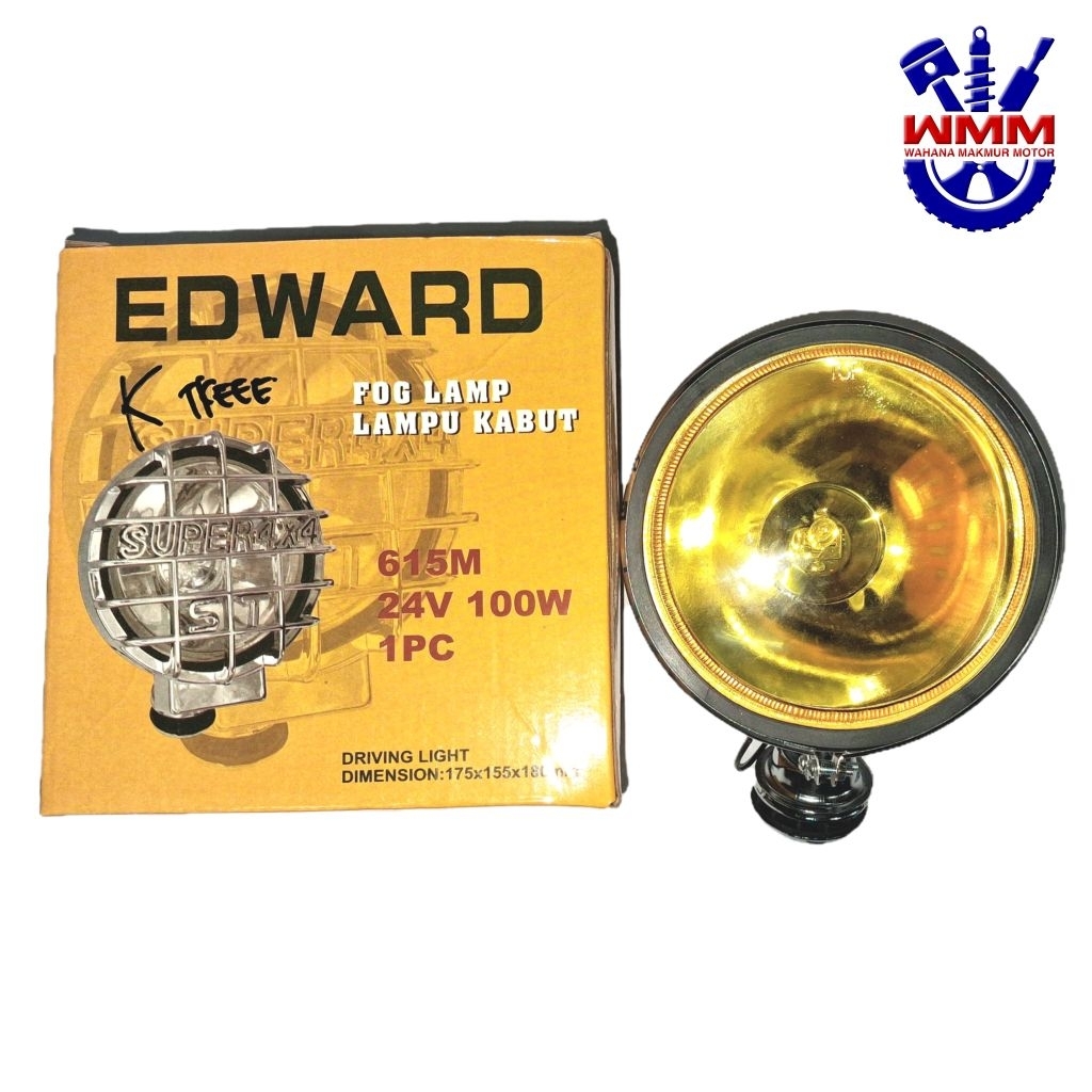 FOG LAMP/LAMPU TEMBAK KABUT BULAT 6" WARNA KUNING - EDWARD