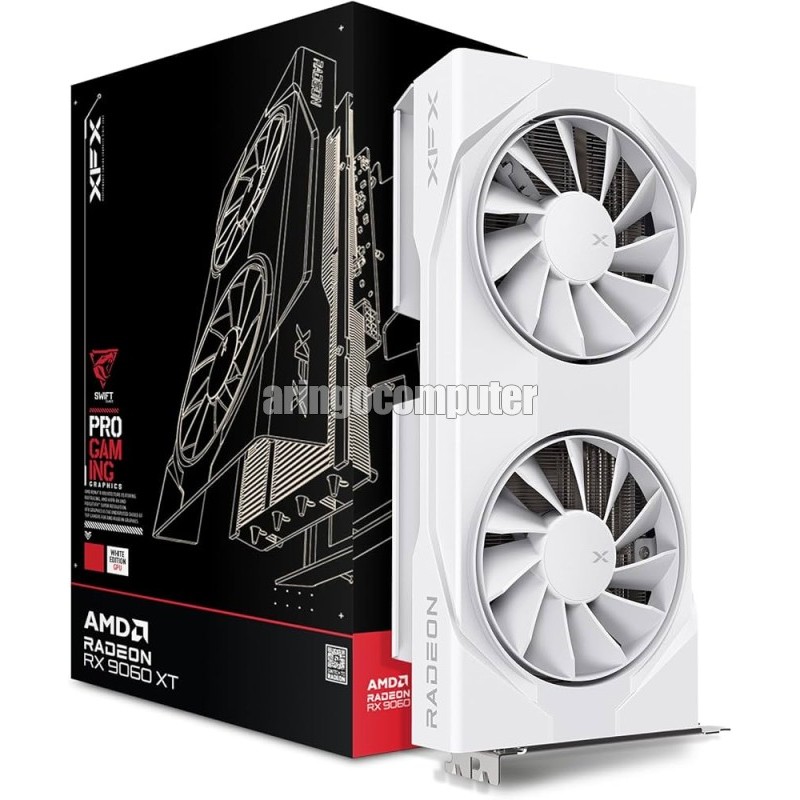 VGA XFX RX9060 XT SWIFT OC 16GB - WHITE