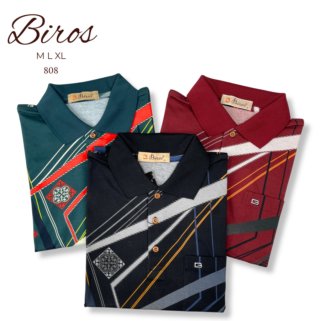 BIROS Kaos Polo Pendek Stretch Pria Original 808