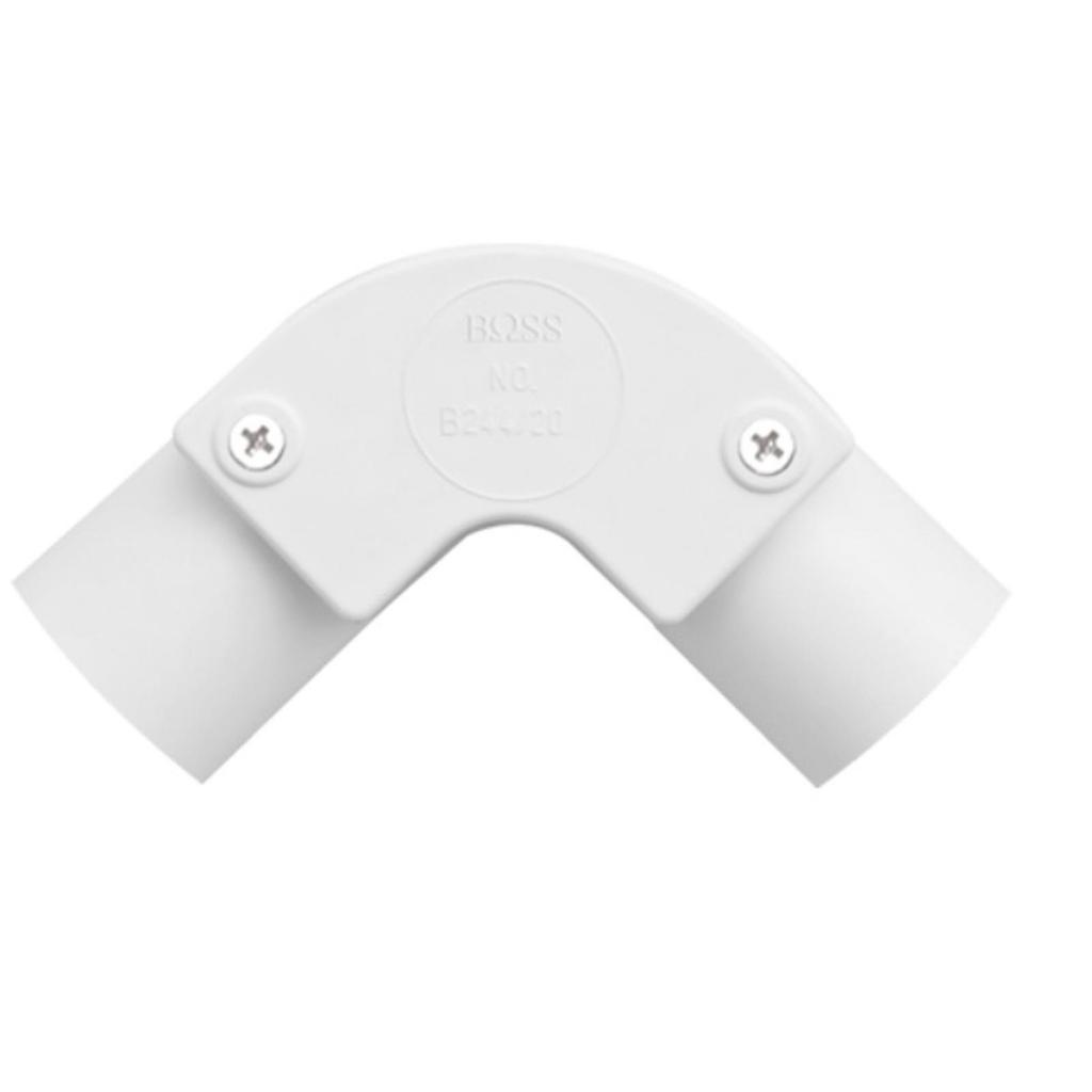 Elbow Pipa PVC Conduit L Bow Knee Putih Boss 20mm