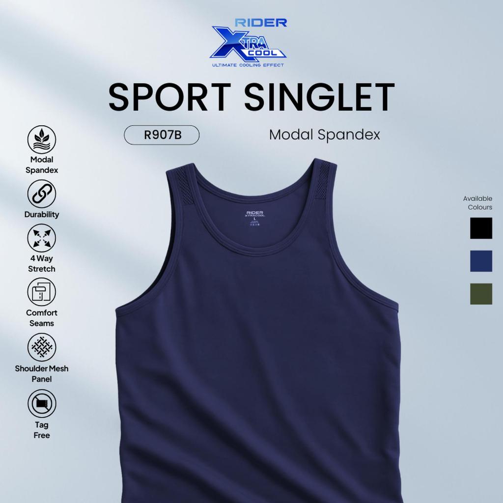 Rider Xtracool Singlet Modal Spandex - R907B Singlet Sport isi 1 Pcs