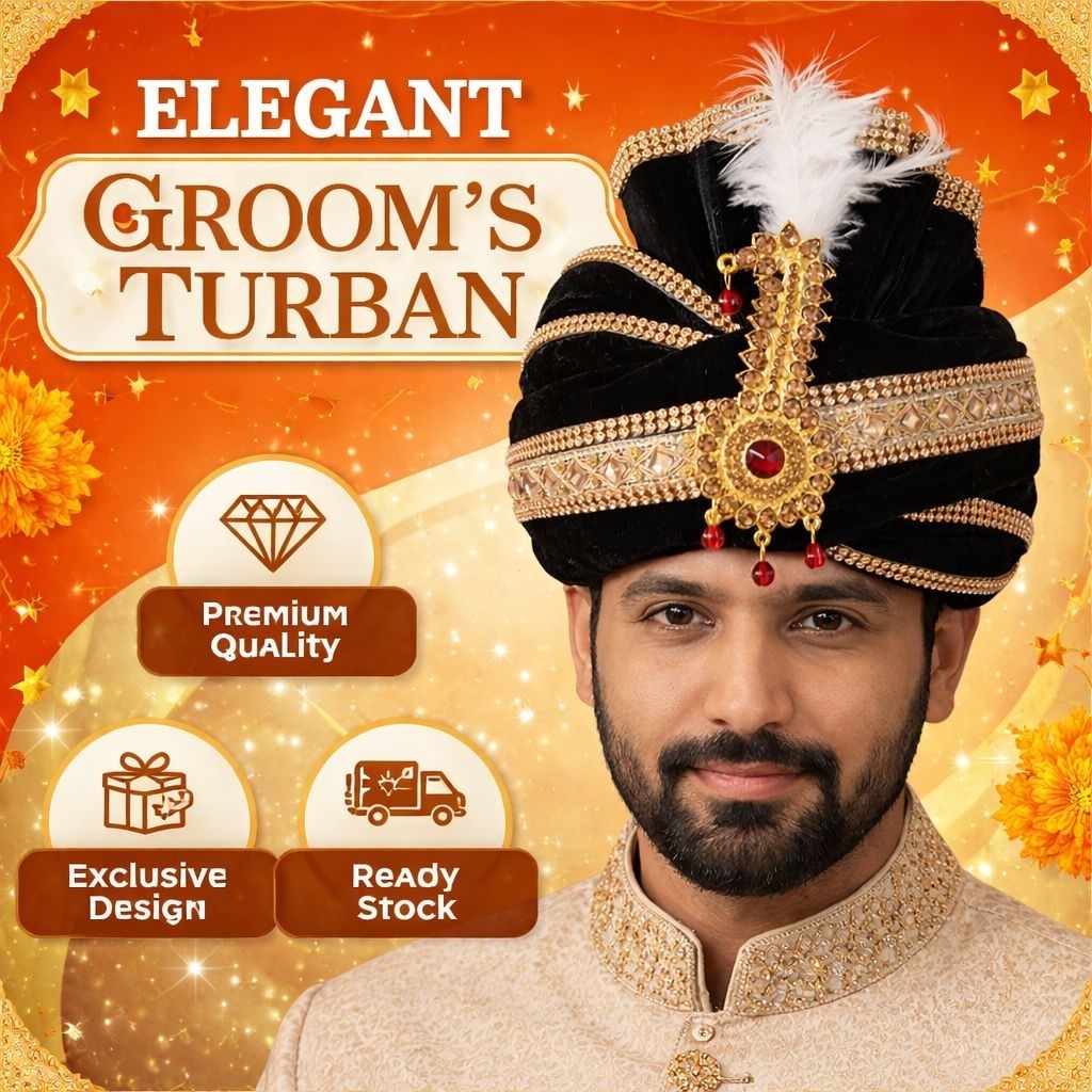 Topi india / Turban india / Turban topi india / topi india pria /Topi pengantin india jodha