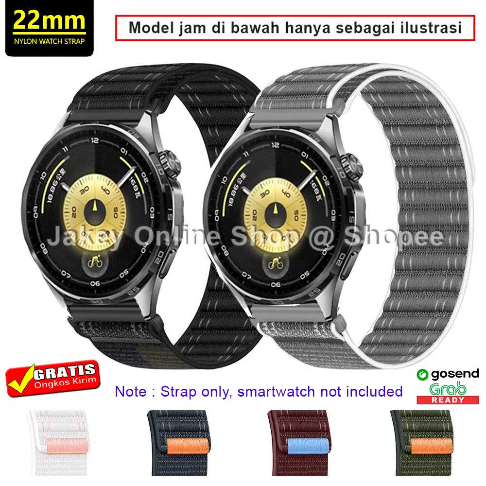 Strap Tali Jam For Amazfit Stratos 3 - Strratos 2 / 2S - Stratos 1 - Model Wave Patterned Nylon 22MM