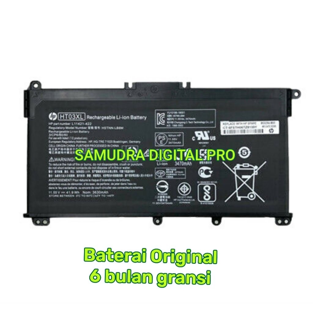 Baterai laptop hp 14s-dk0024AU hp 14s-dk1123AU HT03XL original