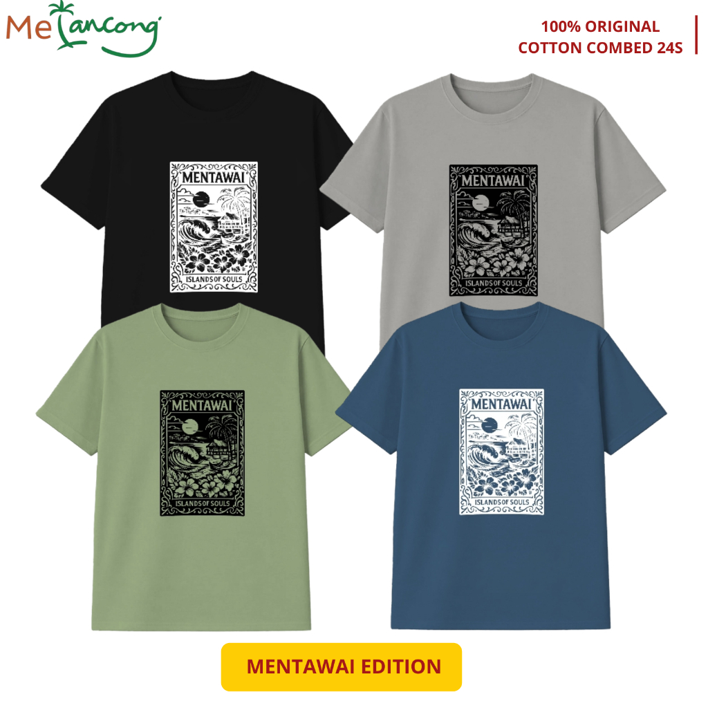 T-shirt Kaos Lengan Pendek Baju Pria Wanita Combed Cowok High Kain Bali KSMW04