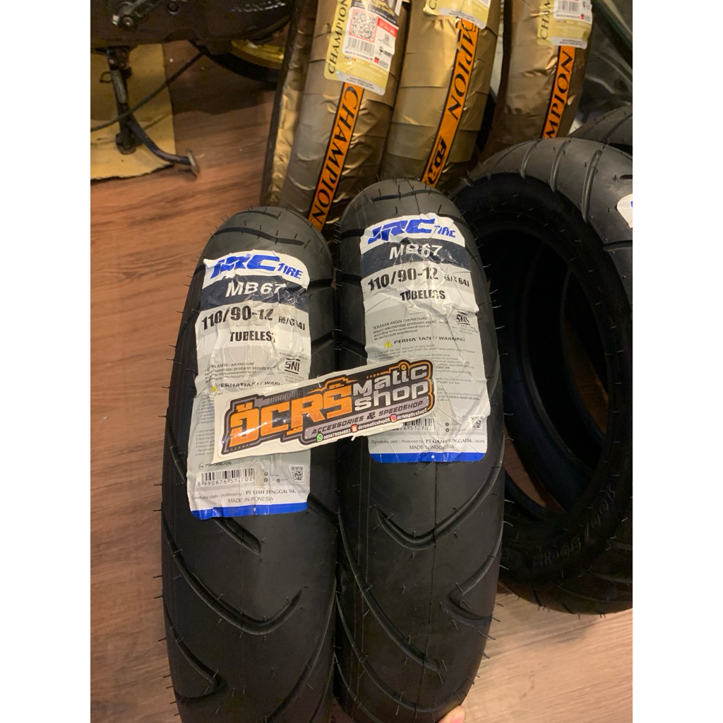 Ban Scoopy Belakang IRC 110/90-12 ( MB67 ) Tubeless Scoopy Ring 12 Ban Donat Scoopy