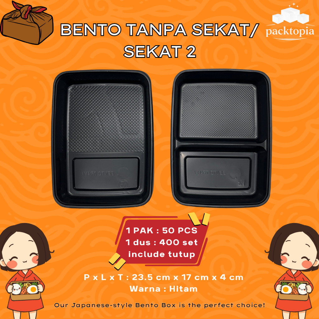 Bento Tanpa Sekat / Bento Sekat 2 / Mika Bento Plastik