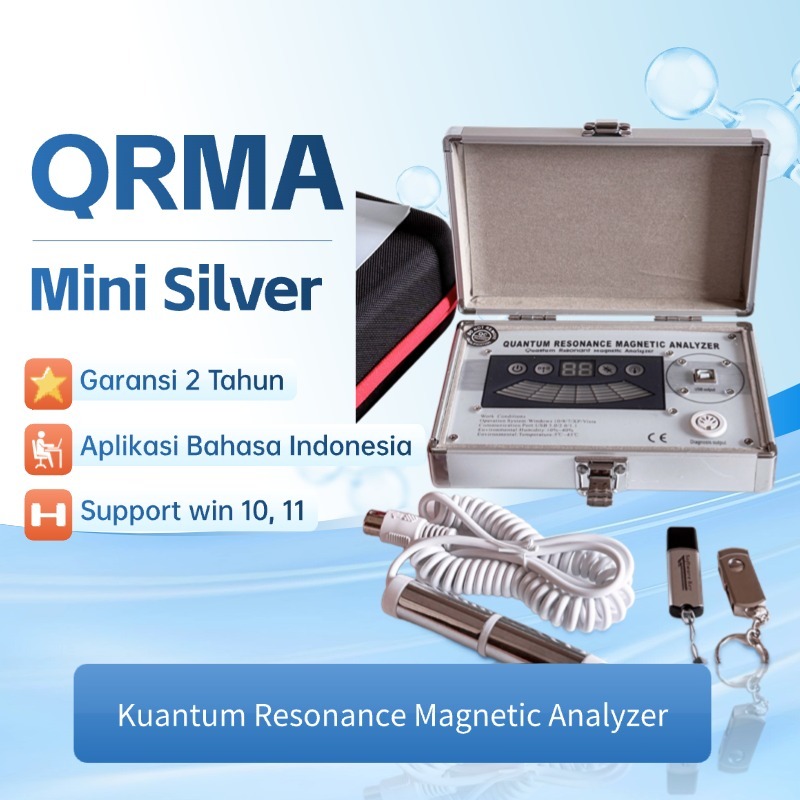 QRMA Quantum Mini Silver BAHASA INDONESIA Garansi 2 Tahun (Quantum Resonance Magnetic Analyzer)