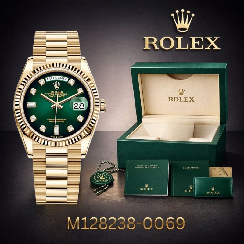 [100% Asli] Jam Tangan Rolex M128238-0069 Otomatis Emas 18K 31mm (Oystersteel) Super AAA Rolex Mothe