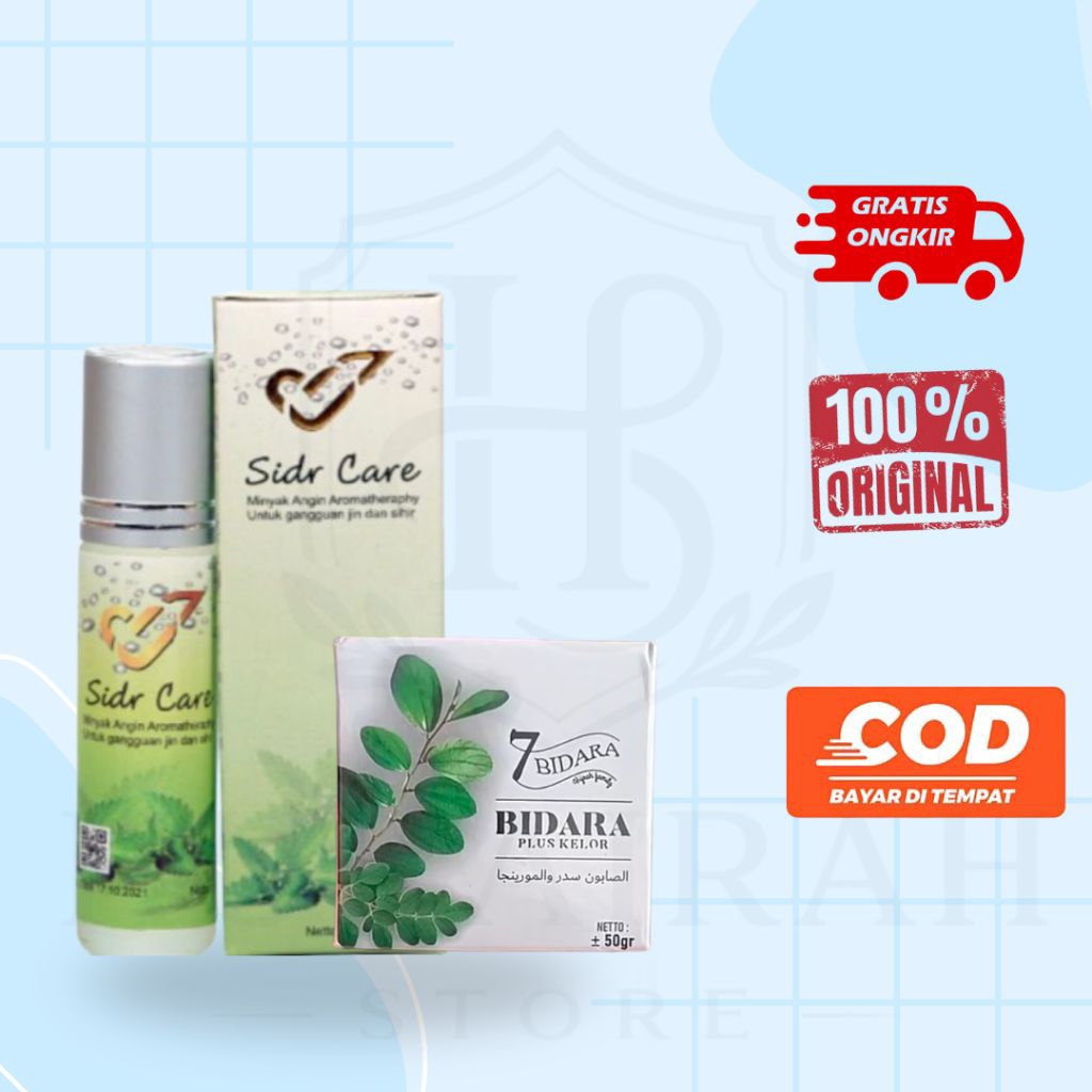 Paket sidr care aromaterapi, sabun bidara daun kelor