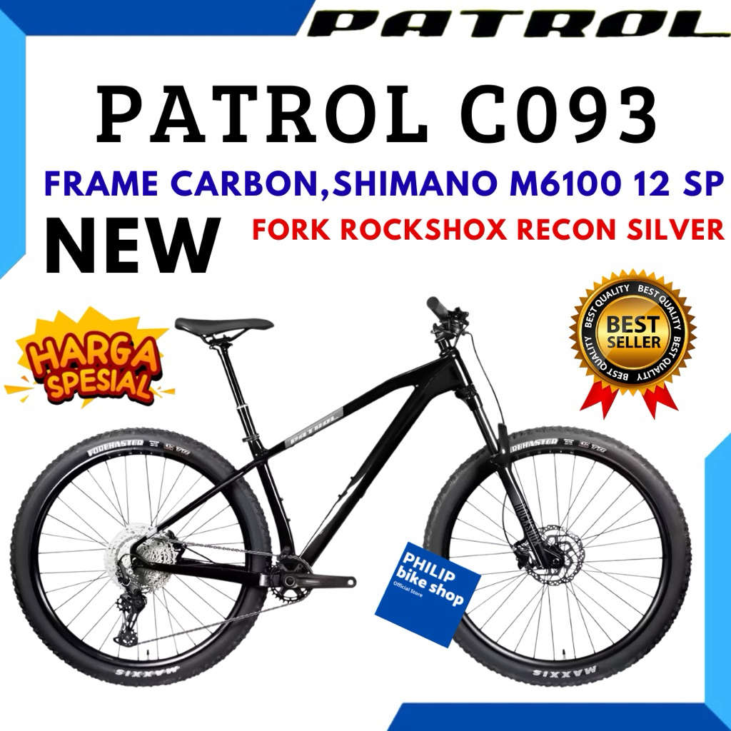 Sepeda Gunung MTB 29 Patrol  C093 093 12 SPEED FORK ROCKSHOX NEW