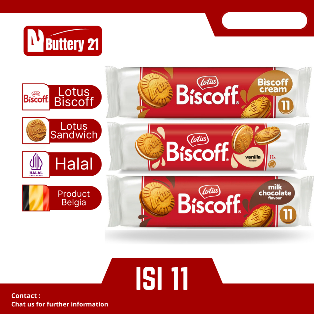 LOTUS BISCOFF BISCUIT SANDWICH/BISKUIT LOTUS/BISCOFF CREAM/CHOCOLATE /VANILLA