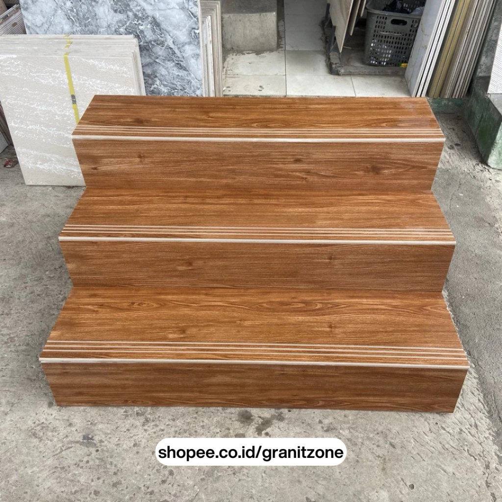 Granit Tangga Stepnosing Motif Kayu Matt Custom