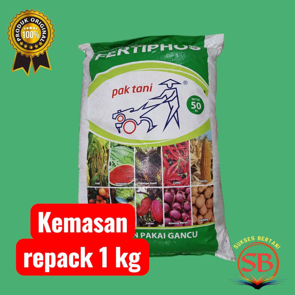 PUPUK FERTIPHOS HIJAU KEMASAN REPACK 1 KG
