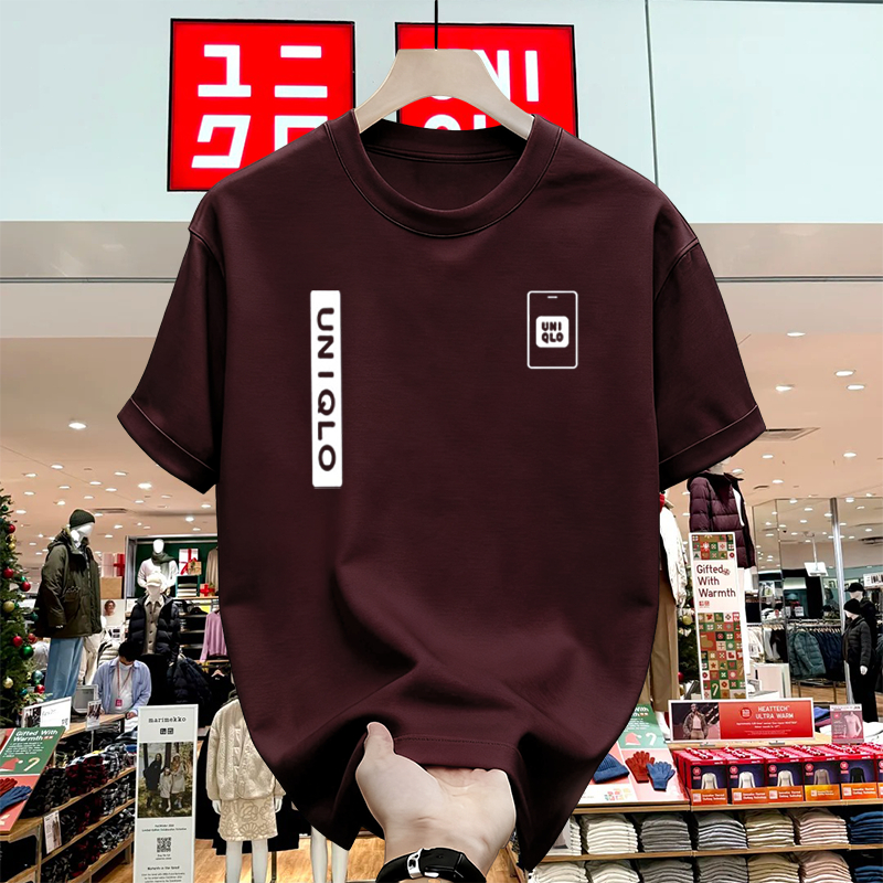 Uniqlo Kaos T‑Shirt Pria Wanita 100% Kapas – Polos & Print Aesthetic Kasual