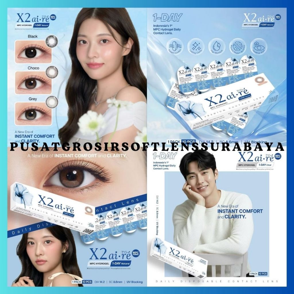 SOFTLENS AIRE 1 DAY CLEAR & COLOR 14,2 MM G.DIA 12,8M ///// SOFLEN / SOPLEN / SOFLENS / SOFTLEN / SO