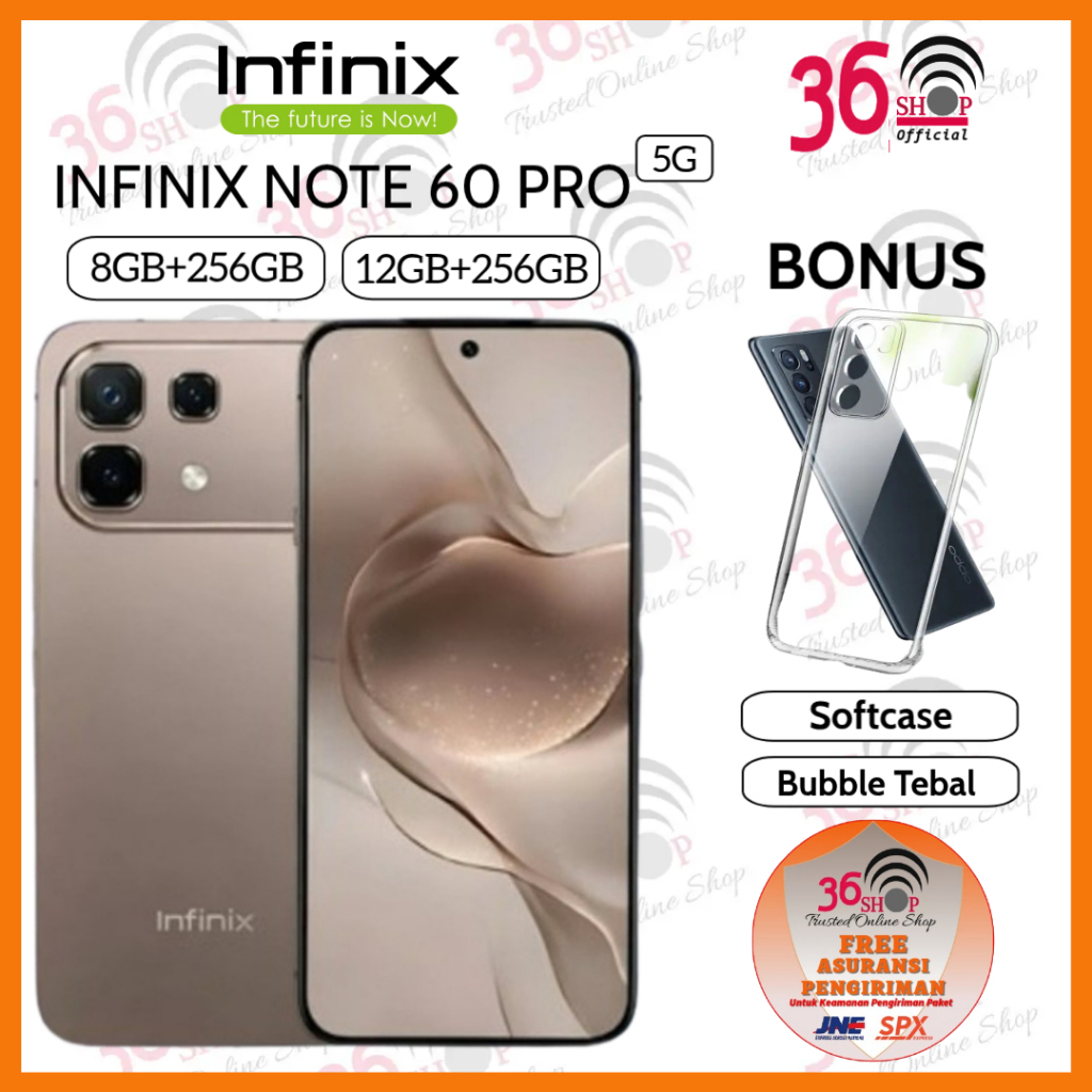 Infinix Note 60 Pro 5G [8GB+256GB] [12GB+256GB] - Snapdragon 7s Gen 4 - 6500mAh - Garansi Resmi 1 Ta