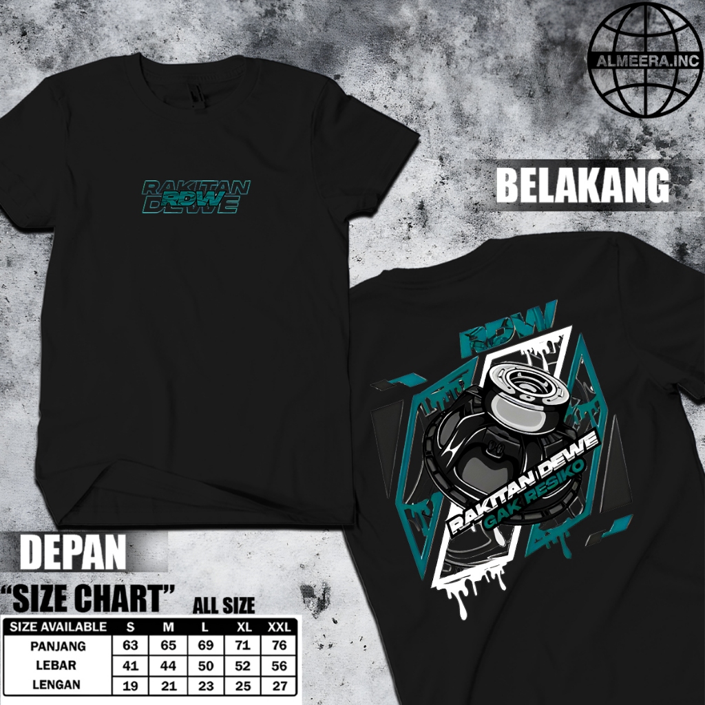 Kaos RDW Rakitan Dewe Gak Resiko Sound System - Kaos Lengan Pendek UNISEX - Bahan Halus Adem Cotton 