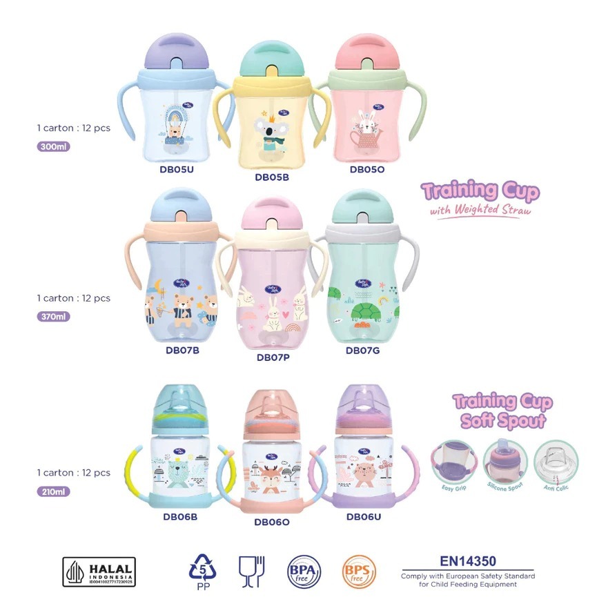 BabySafe Botol Straw Cup 300ml/370ml / Babysafe DB05 - DB07