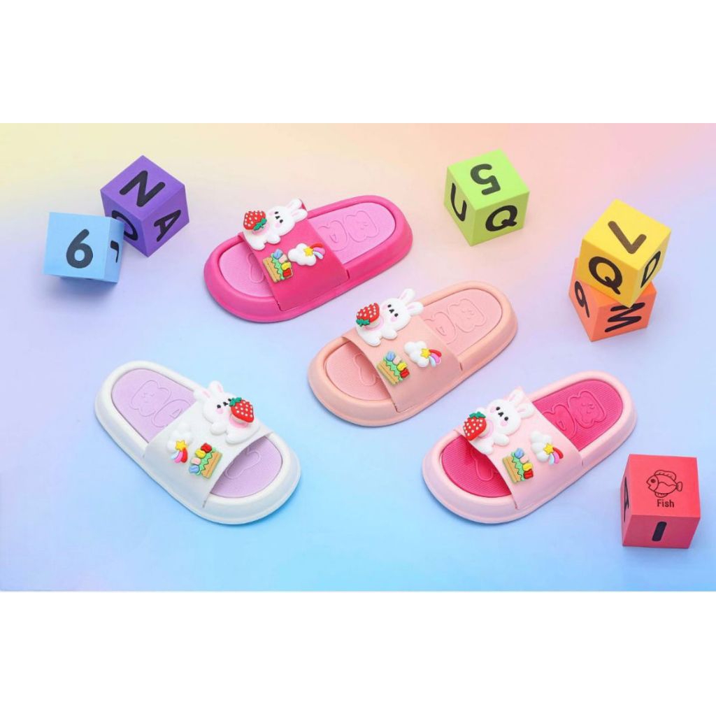 Sandal Selop Anak Cewek / Sandal anak perempuan RAINBOW girly usia 2-8 tahun