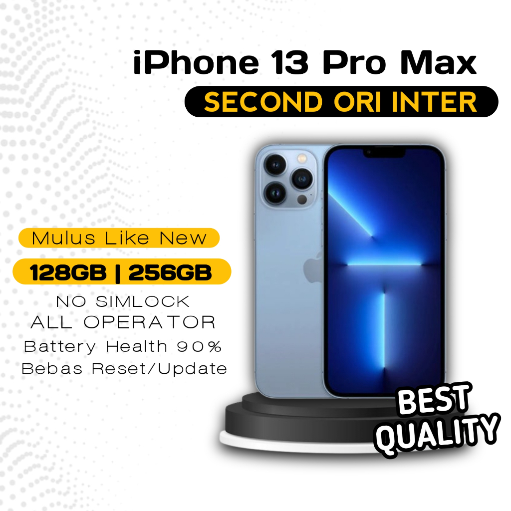IP 13 PRO MAX 256128GB SECOND MULUSFULLSET