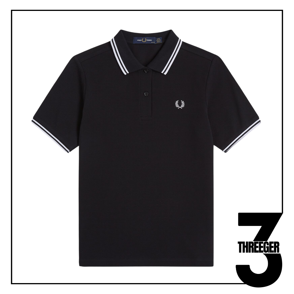 Fred Perry Woman Double White Polo Dark Navy Original / Polo Fred Perry Original