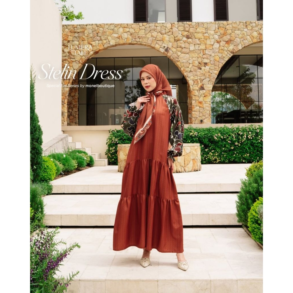 Monel Dress Terbaru. Stelin Dress Monel Terbaru. Monel Dress Terbaru. Ied Series Monel. Baju Lebaran