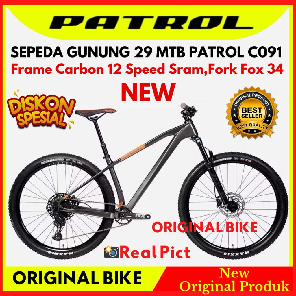 Sepeda Gunung MTB Carbon PATROL C091 12 Speed Bike