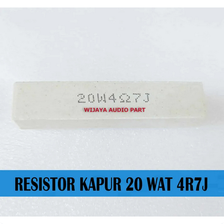 1 BUAH RESISTOR 20 WATT 4R7 OHM RESISTOR KAPUR 4R7 OHM 20 WAT