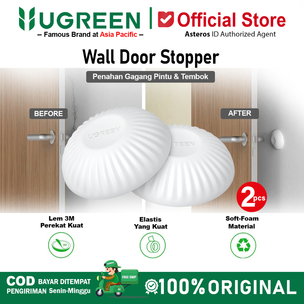 UGREEN Door Stopper Penahan Gagang Pintu Bumper Handle, Pengaman Gagang Pintu dan Tembok
