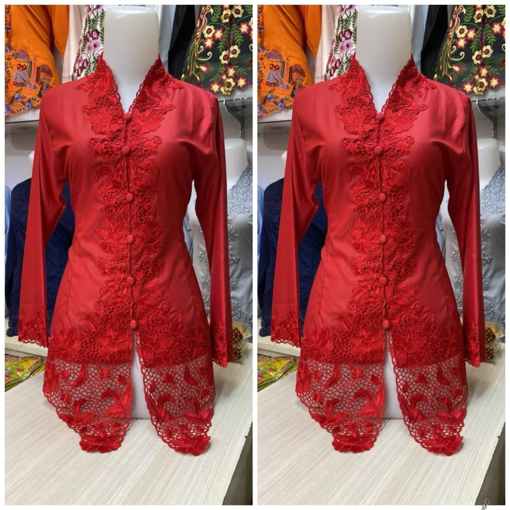kebaya atasan encim katun bordir premium / kebaya encim senada toyobo / kebaya encim jumbo