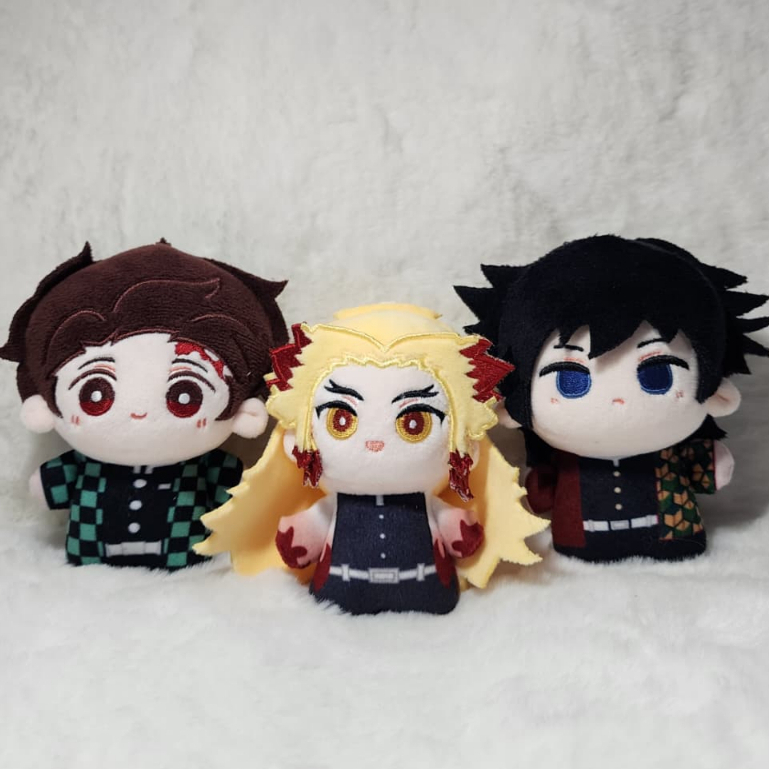 {READY STOCK} Demon Slayer 10cm plushie doll rengoku&tanjiro&giyuu (#demonslayer) kimetsu no yaiba