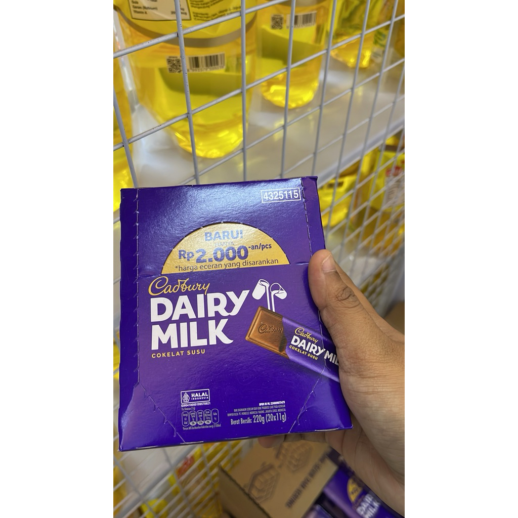 coklat cadbury dairy milk mini