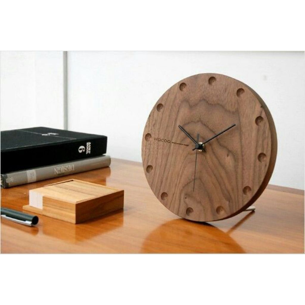 jam meja minimalis/jam stand meja kayu jati