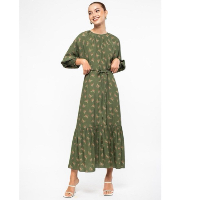 BAHAGIA-Eila dress in green cabe