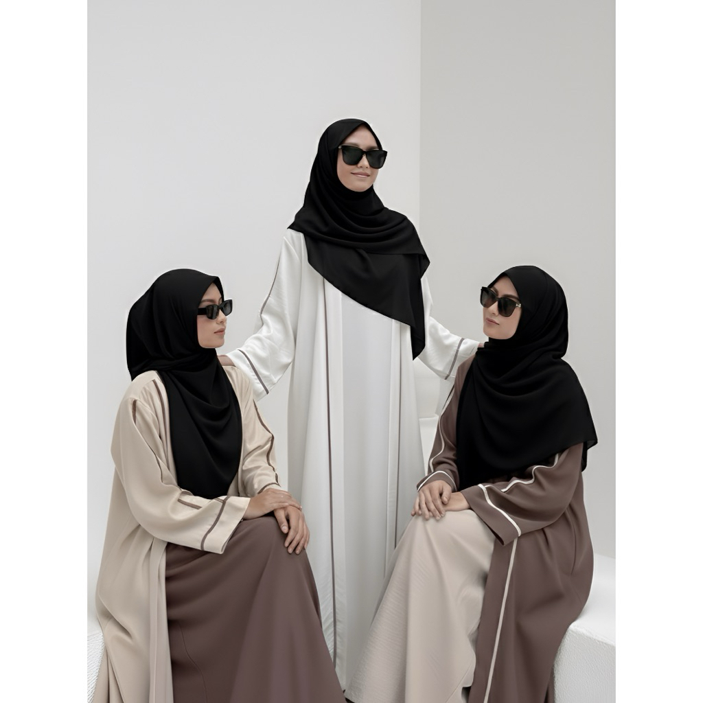 Gamis Abaya Kombinasi Inner Set Hijab Abaya Turkey S M L XL XXL