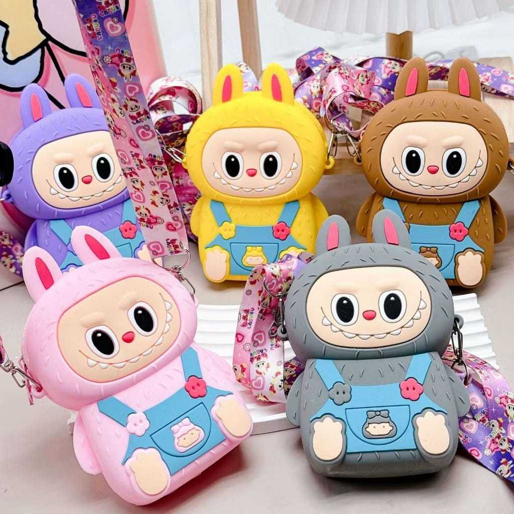 TAS ANAK PEREMPUAN MODEL LABUBU TAS IMPORT TAS LEBARAN TAS SELEMPANG BAHU