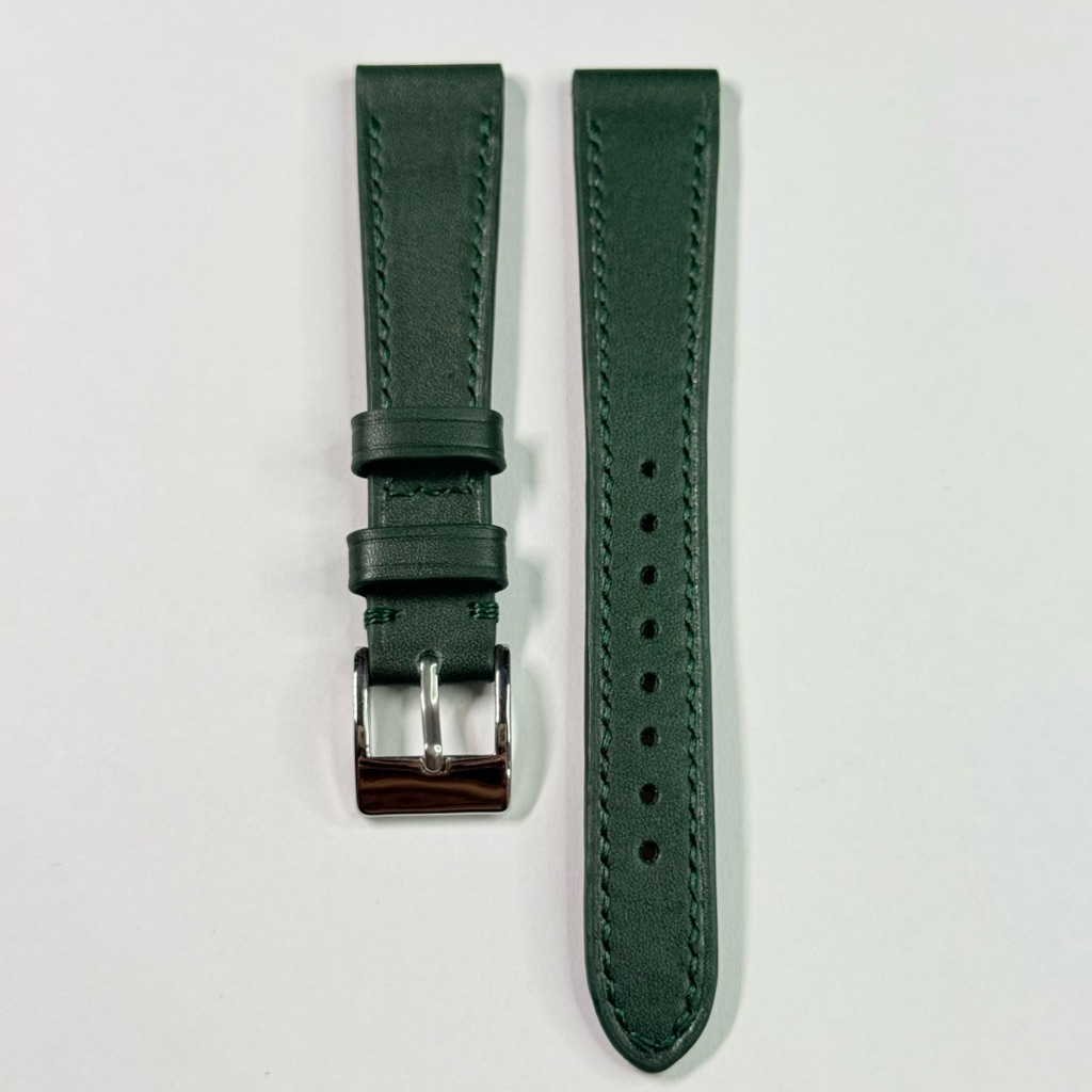 VCL Vegetan Cow Leather Watch strap (Dark Green) | Tali Kulit Jam Tangan 18mm, 20mm, 22mm Custom