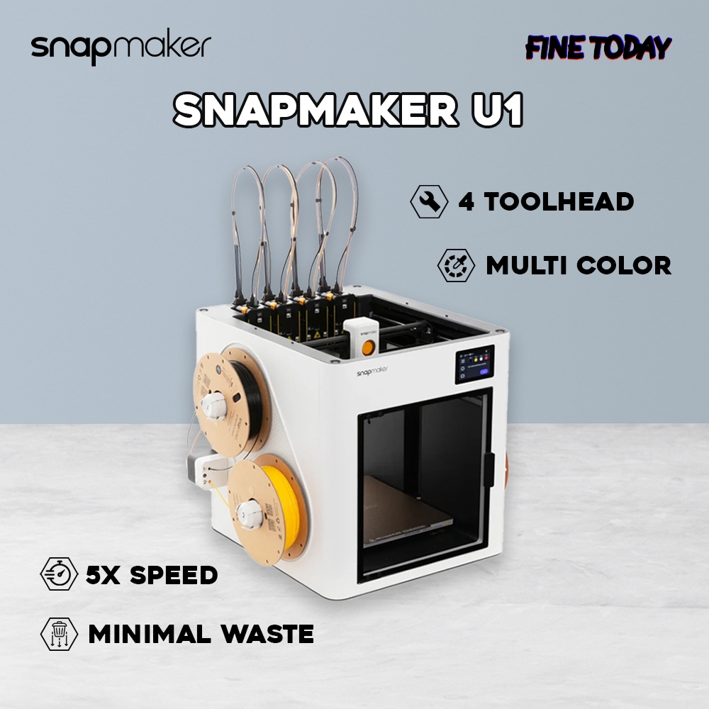 Snapmaker U1 Multihead Toolchanger CoreXY 3D Printer High Speed Smart Swap Multi Color Less Waste