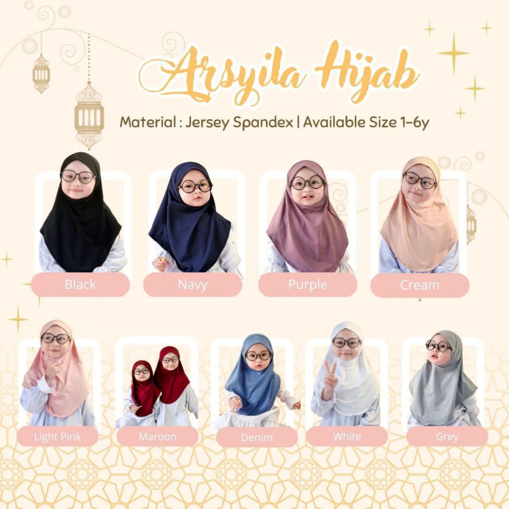 Arsyla Hijab / Jilbab Anak / Jilbab Anak Lucu / Jilbab Anak Murah