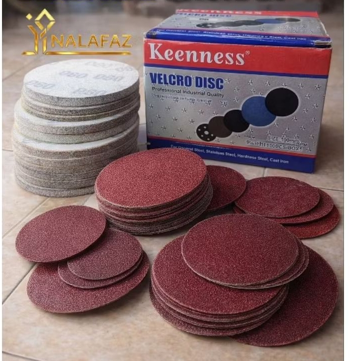 Amplas Bulat Velcro Disc 4 Inch Keenness - Berbagai Ukuran Grit (P60 - P1000)